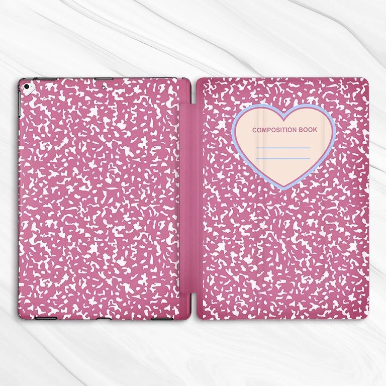 Pink Custom Composition Book Case For iPad 10.2 Air 3 4 5 Pro 9.7 11 12.9 Mini - Image 4 of 4