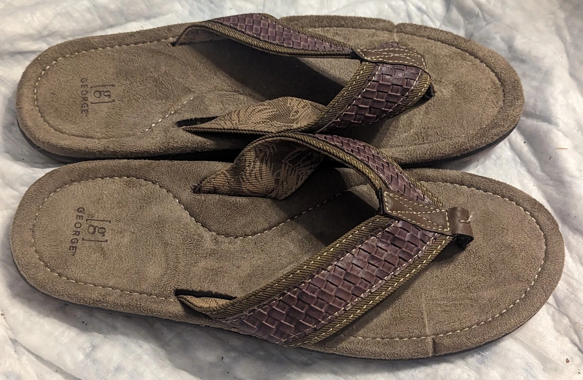 George mens hotsell flip flops