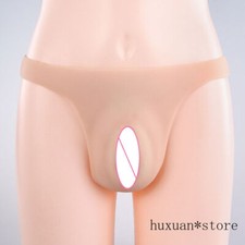 Silicone Simulation Fake Vagina Abalone-shaped Labia Triangle T-shaped Pants New