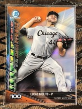 2017 Bowman Chrome Scouts Top 100 BTP5 Lucas Giolito ORANGE REFRACTOR 10/25 SSP