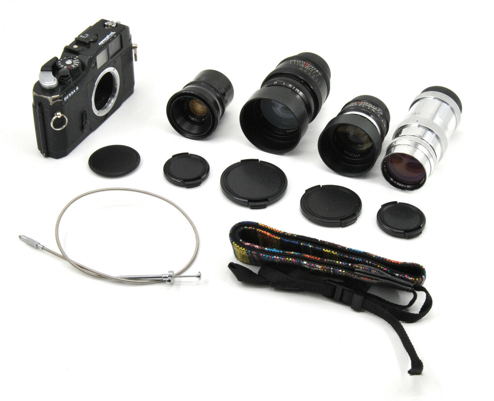 Serviced Voigtlander Bessa-R M39 Rangefinder FIlm Camera w/ 4 Lenses Set!