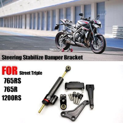 NEW Stabilizer Steering Damper Bracket Kit For Street Triple 765 RS 765R 1200RS