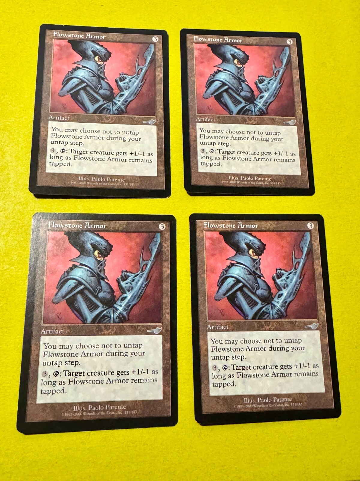 4x Flowstone Armor | Nemesis | MTG Magic The Gathering Cards - NM _FREE SHIPPING