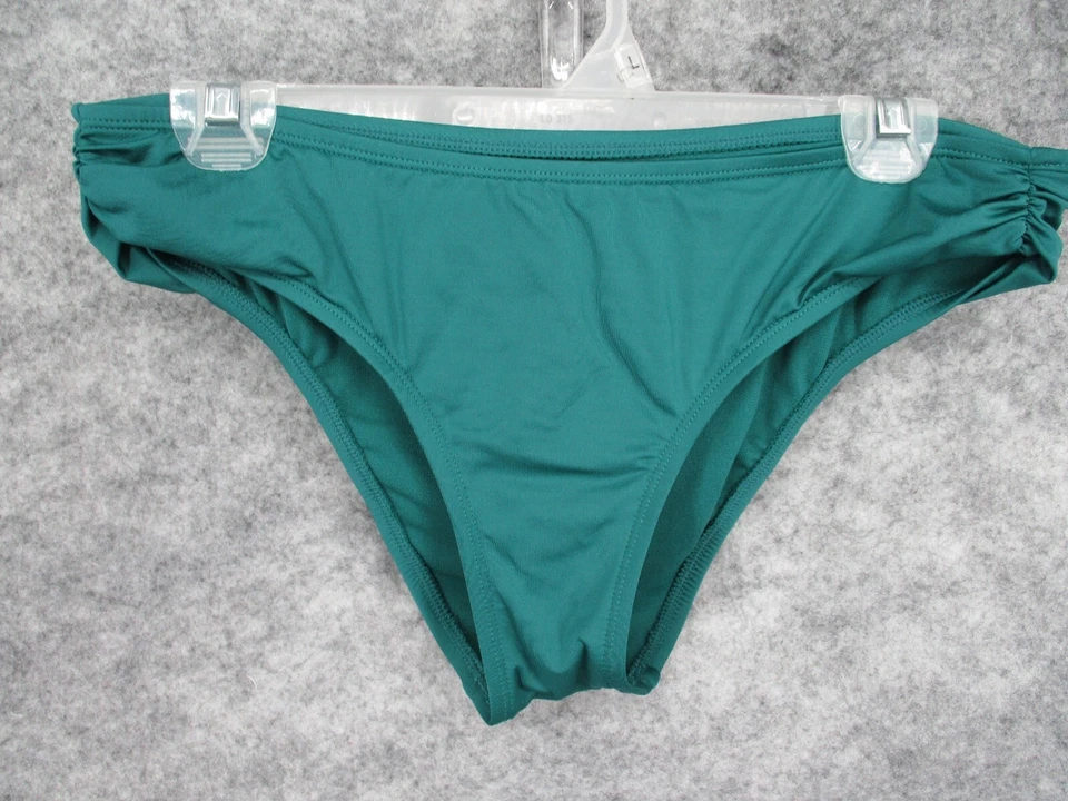 Shade & Shore Womens Swimwear Medium Bikini Tankini Bottoms Green Stretch Summer - Image 2 of 4