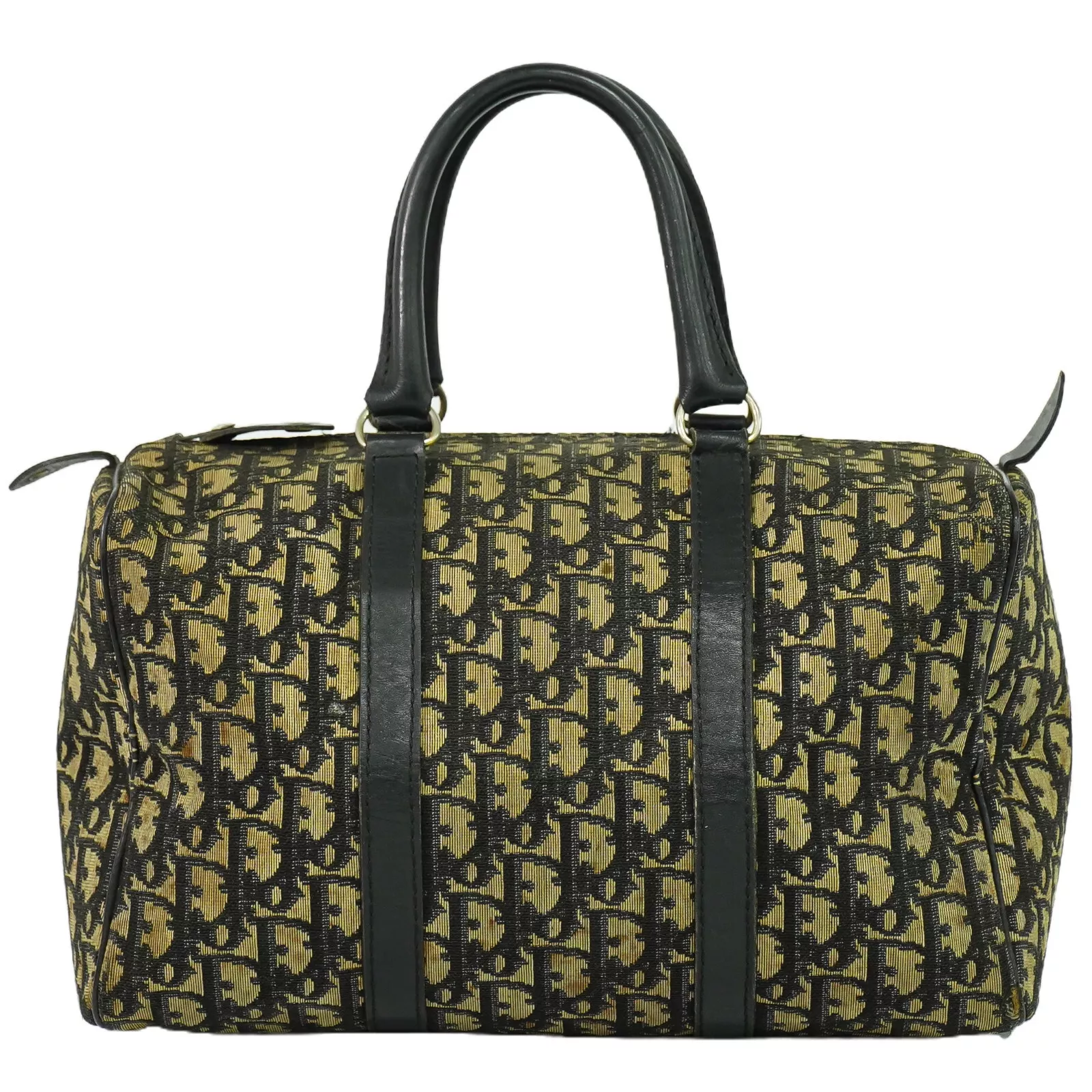 Sac à main Christian Dior Trotter toile Boston bleu marine
