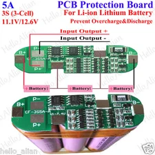 5A 11.1v 12.6v 3S 3-Cells Pack 18650 Li-ion lithium Battery BMS Protection Board