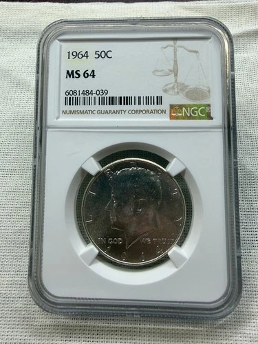 Beautiful NGC MS64 1964 Kennedy Half Dollar