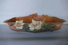 Roseville pottery Brown Magnolia console planter bowl 451-12
