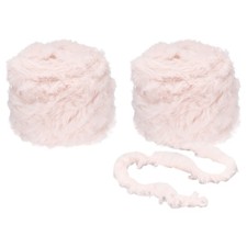 70yds Faux Fur Yarn,2 Skeins Fuzzy Yarn Crochet Fluffy Yarn Soft,Pink