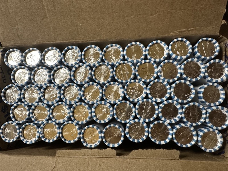 2025 D Jefferson Nickels Full Roll from Original Bank Box. Uncirculated
