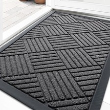 Front Door Mat Outside Entrance 33x21, Absorbent, Heavy Duty Sturdy Natural R...