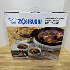 New Zojirushi EP-RAC50 Gourmet d’Expert 1350W Electric Skillet Stainless White