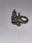 Vintage  Sterling  Silver Dragon Ring US Size 5.5/6.5, Mark, Handcrafted