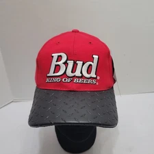 New Bud King of Beers Nascar Dale Earnhardt Jr. Mens Red Cap Hat One Size Adjust