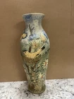 Weller Glendale 1920s Vintage Art Pottery Yellow Birds And Butterflies Tall Vase