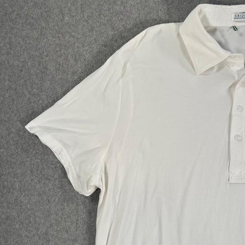 Criquet Short Sleeve Polo Shirt Men's XXL Slim Fit White Golf - Picture 2 of 8