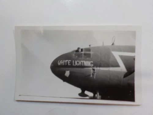 WW2 Photo Airplane White Lightning Photograph WW II Image Military War VTG WWII