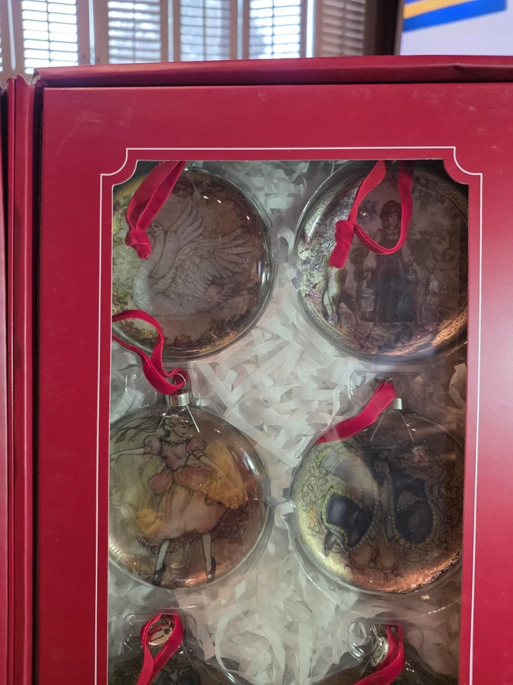 Juego de 10 adornos de vidrio vintage Pottery Barn 12 DÍAS DE NAVIDAD 2009 Foto 2 de 4