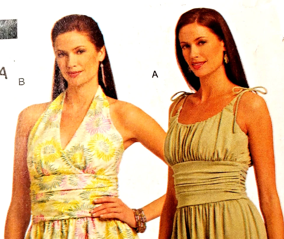 NEW Butterick See & Sew B5201 Misses Dress Sizes 8-10-12-14 Lined Bodice, Straps - Image 4 of 4