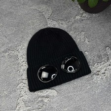 CP Company Black Beanie Goggles Black One Size Brand New