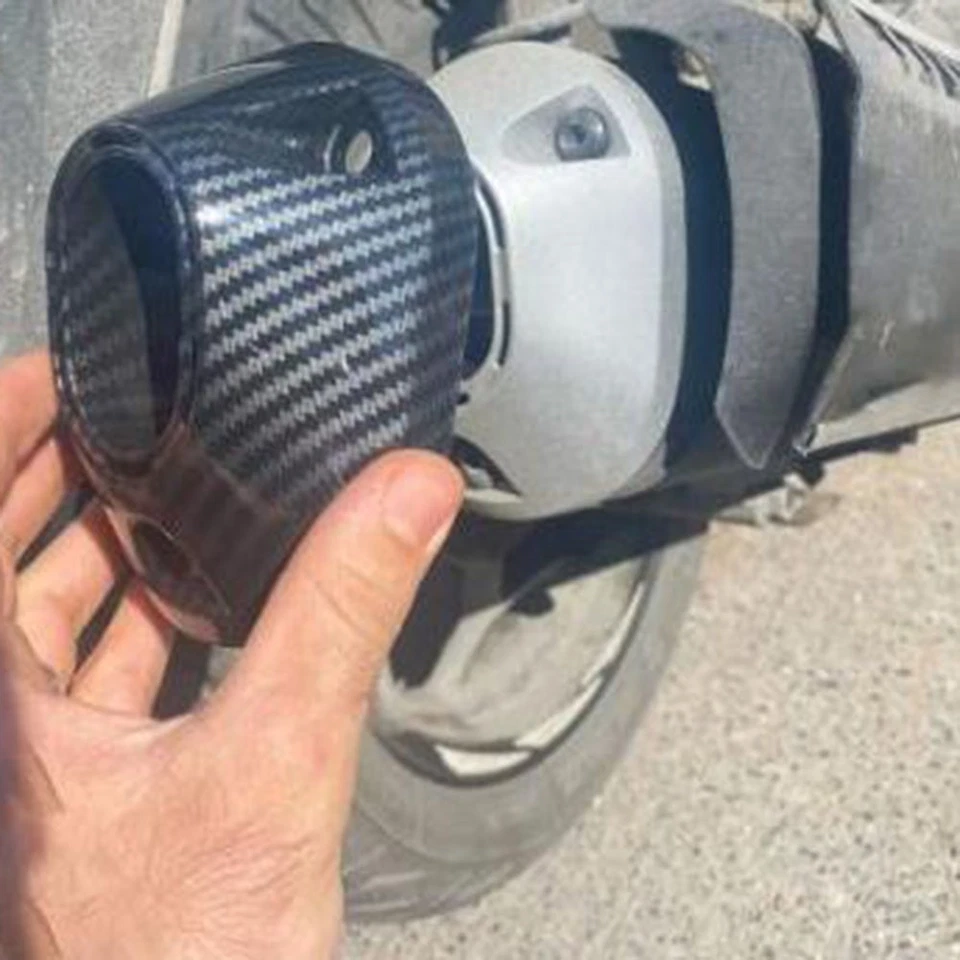 ABS Exhaust Tip Cover for Honda For PCX 160 with Carbon Fiber Exterior - Image 3 of 4