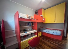 Cameretta Mistral 3 letti con soppalco completa