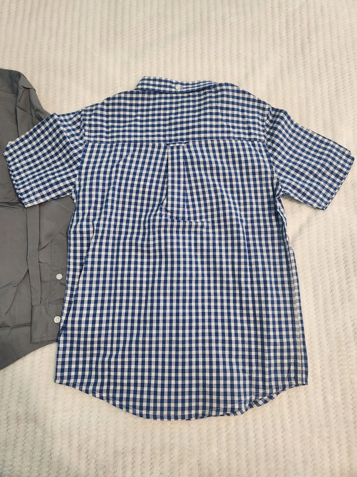 Camisa masculina Ben Sherman EUA 8-10 e Perry Ellis tamanho 8 pacote manga curta e longa - Imagem 2 de 4