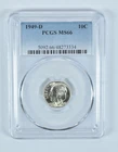 1949-D Roosevelt Dime MS66 PCGS Blue Label