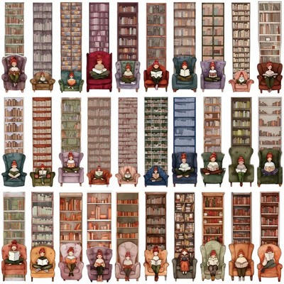 ️ Cozy Reader Library Bookmarks | Cute Aesthetic Bookworm Markers   Set of 10