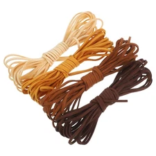 4 Rolls Korean Fleece Necklace Rope Bracelet Making Flat Suede Cord