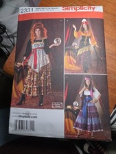 Simplicity 2331 Gypsy  Fortune Teller COSTUMES Sz 14-22 UNCUT Sewing Pattern
