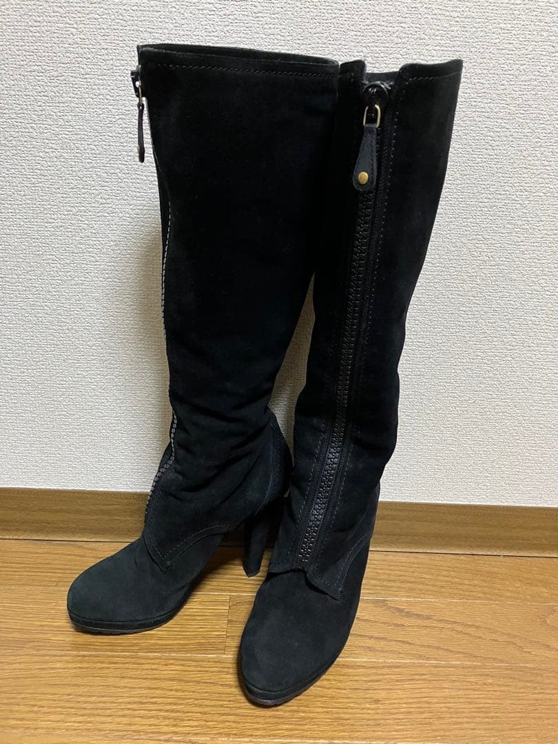 GUCCI Boots Heel Long Suede Black EU36.5/US6.5 116436c thumbnail 12