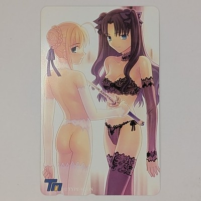 Fate stay night Rin Saber Artoria Pendragon TYPE-MOON Telephone Card 2004