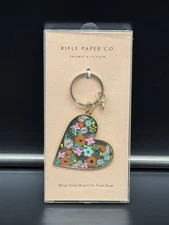 Rifle Paper Co Enamel Keychain Wear Your Heart On Your Keys Brand New