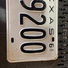 1961  Texas License Plate — photo 2