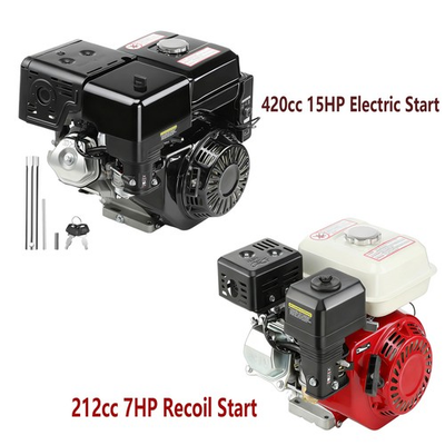 #ad #ad 212cc 420cc 7HP 15HP Gasoline Engine Motor Horizontal Recoil Electric Start $297.82