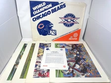 1986 Chicago Bears Rare  Commemorative Lithographs Payton Ditka Singletary SEARS