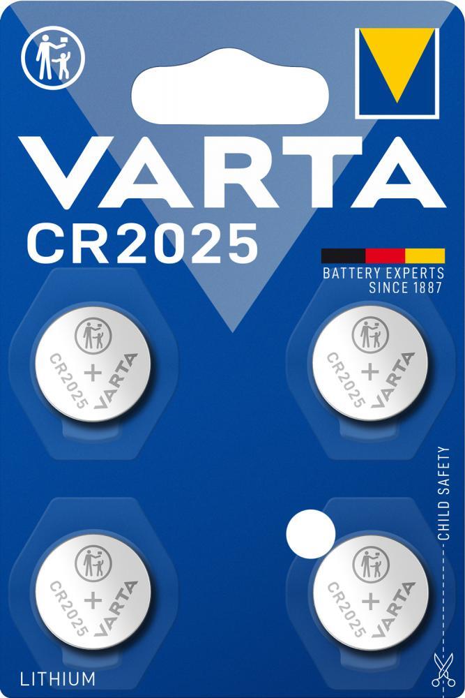 SET 4 BATTERIA PILA VARTA ORIGINAL CR2025 3V AL LITIO ALTA DURATA OROLOGIO
