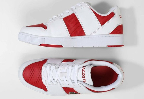 Men Lacoste Shoes Thrill White Red 