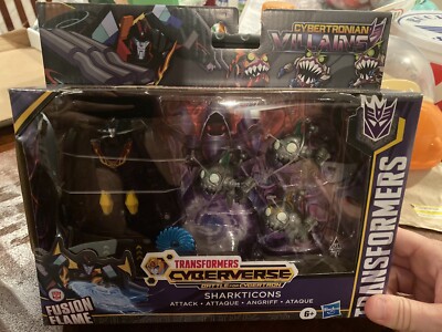 Transformers Cyberverse Battle For Cybertron Sharkticons Fusion Flame Hot Rod