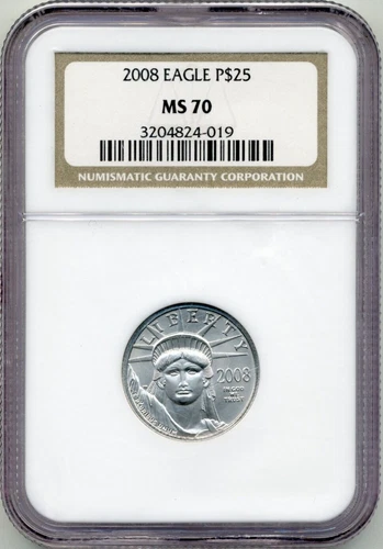 2008 US $25 1/4 Ounce Platinum Eagle - NGC MS 70