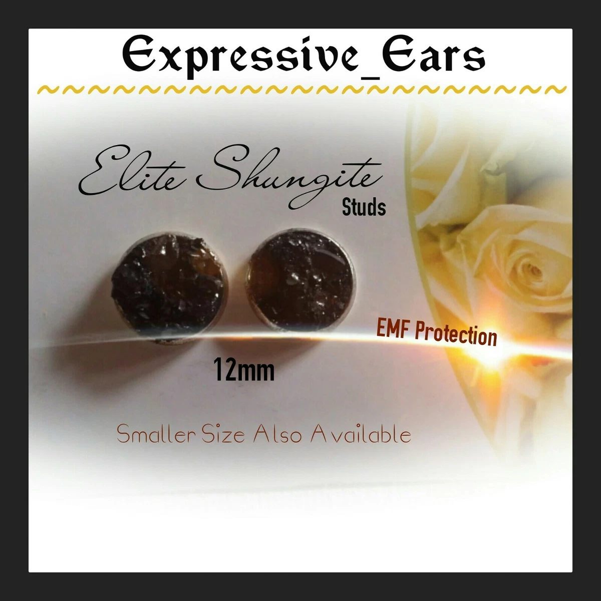 Shungite earrings deals studs