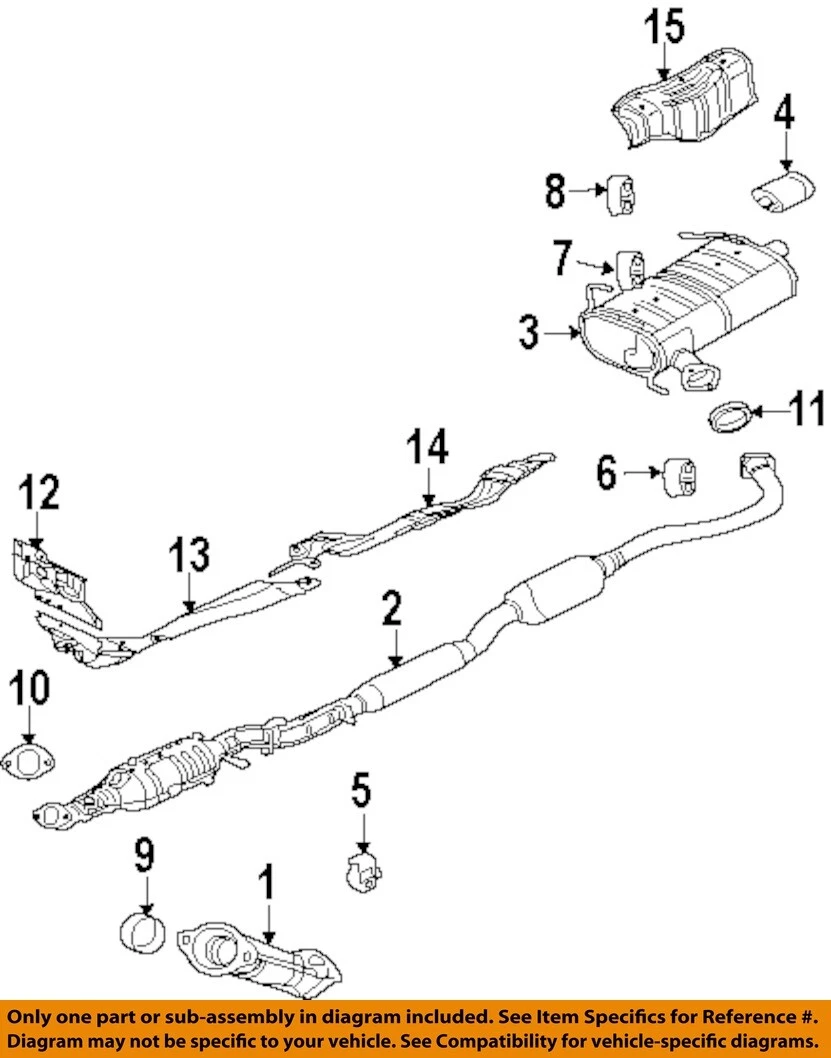 MITSUBISHI OEM 08-10 Outlander 2.4L-L4 Exhaust-Intermediate Pipe 