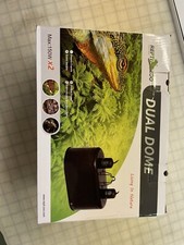 REPTI ZOO Dual Reptile Light Fixture for Reptile Dome UVB Light Fixture Dual Lam