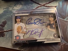 2016 Topps Strata Dual Auto Kris Briant Carlos Correa #/5 Astros Cubs