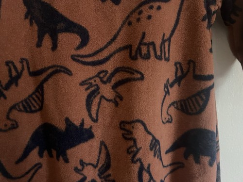 Infants Zip Sleeper 0-3 Months New With Tags! Dinasaur Pattern Brown Color Soft! - Picture 6 of 10