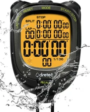 Digital Stopwatch Timer Waterproof Backlight Alarm Calender for Swimming Running
