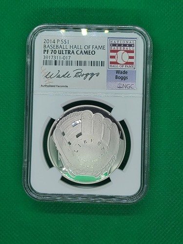 2014 P $1 Baseball Hall Of Fame PF 70 Ultra Cameo Wade Boggs NGC - Picture 5 of 9