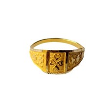22K/18K Real Certified Yellow Gold Elegant Design Kids Ring