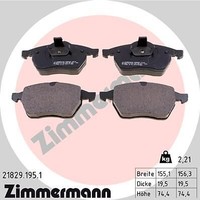 Zimmermann 21829.195.1 Bremsbelagsatz, Scheibenbremse FüR Opel Saab